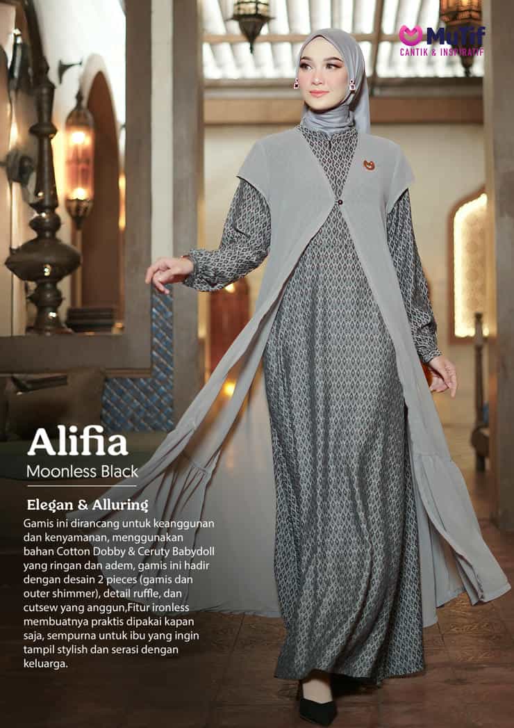 MUTIF ALIFIA MOONLESS BLACK